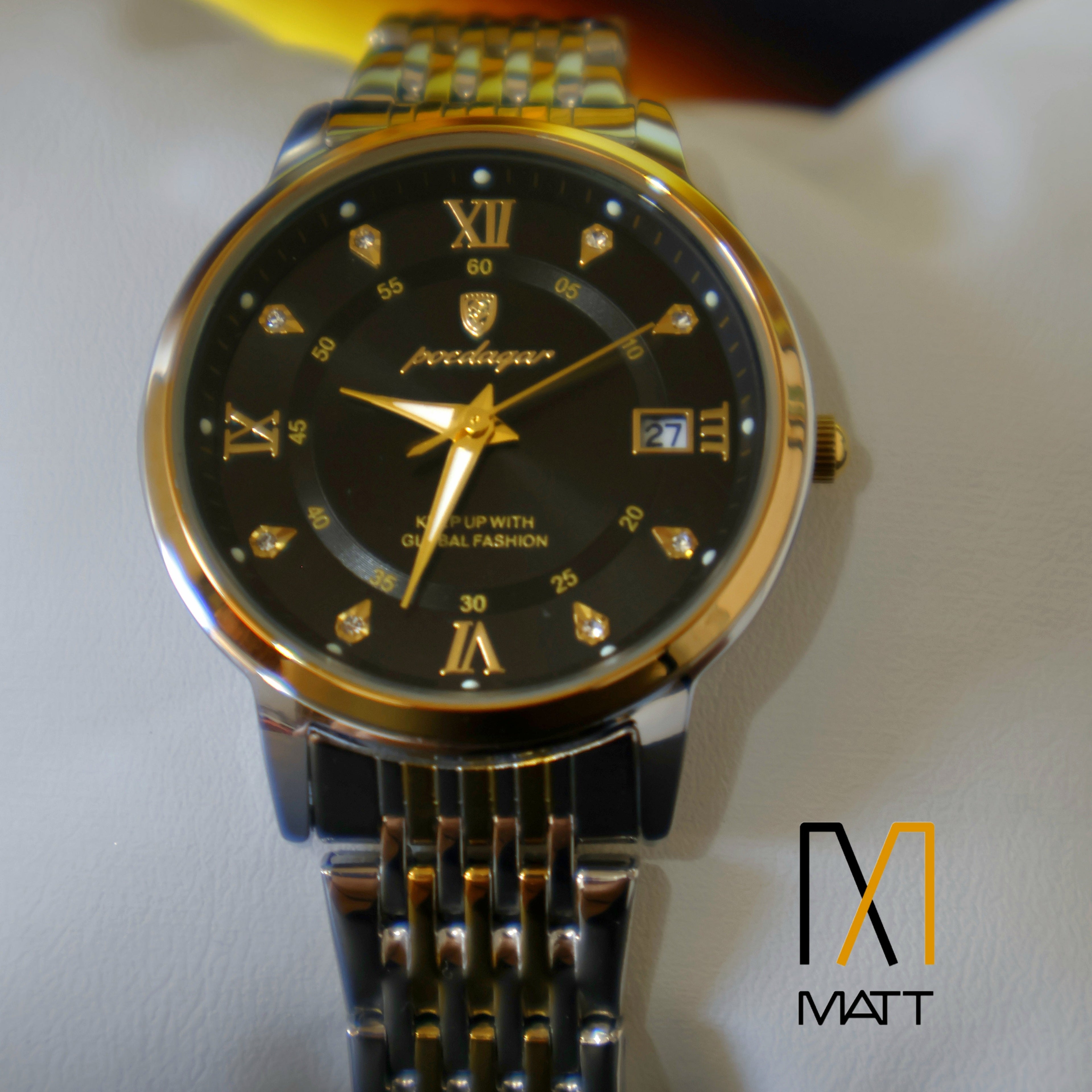 RELOJ POEDAGAR DE LUJO PARA DAMA DIAL NEGRO